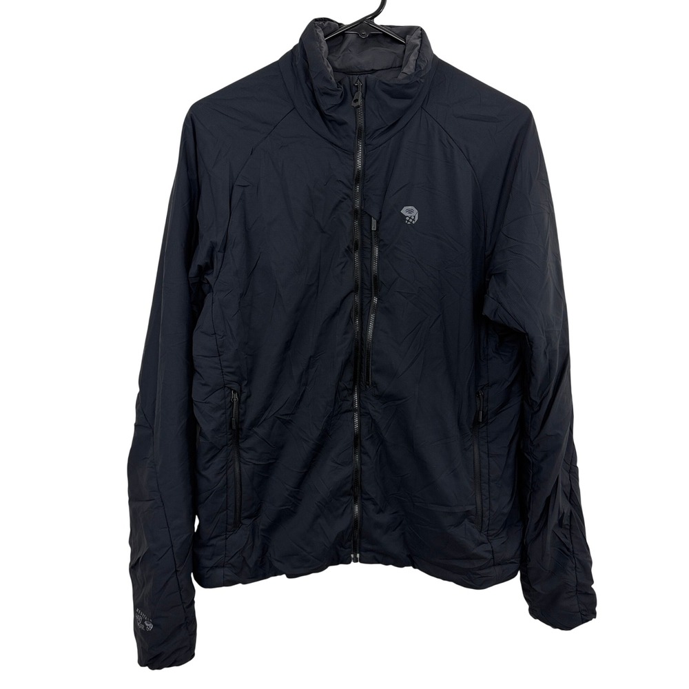 Mountain Hardwear Jacket Mens Small Black Full Zip Insulated Kor Strata FLAWED